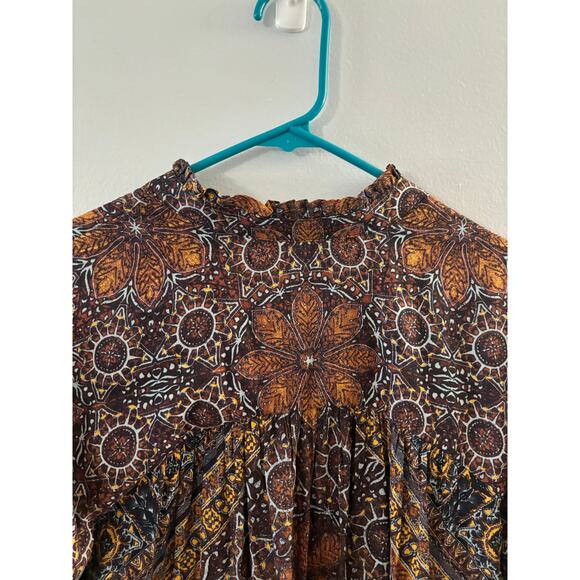 Free People Top Womens Small Blouse Little Runaway Boho Hippie Festival 70s - Picture 4 of 7